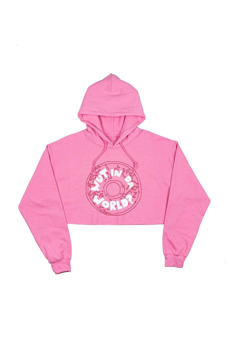 Merrell Twins: Pink Cropped Wut In Da World Hoodie – themusiczoo2v.com