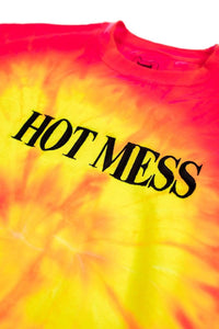 Adelaine Morin Hot Mess Pink Lemonade Tie Dye Crewneck