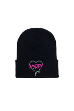 Load image into Gallery viewer, Chase Hudson &#39;HUDDY LOVE&#39; Embroidered Black Beanie
