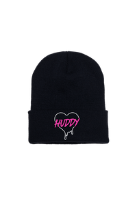 Chase Hudson 'HUDDY LOVE' Embroidered Black Beanie