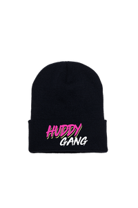 Chase Hudson 'HUDDYGANG' Embroidered Black Beanie