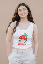 Load image into Gallery viewer, Dez Machado &#39;Mushroom&#39; White Ribbed Tank Top
