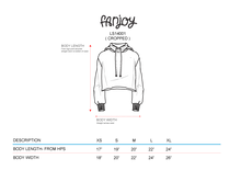 Load image into Gallery viewer, Gabbie Gonzalez 'See Beauty' Blue Crop Hoodie
